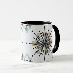 Atomic Starburst Retro Mid Century Modern Mug
