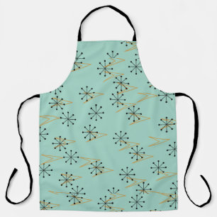 Atomic Starbursts Aqua, Gold, Black Apron