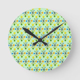 Atomic Starbursts Round Clock