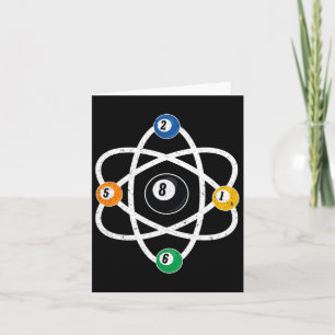 Atomic Structure Billiards Men Funny 8 Ball Pool  Card