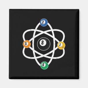 Atomic Structure Billiards Men Funny 8 Ball Pool Magnet