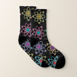 Atomic Structure Pattern Science Socks