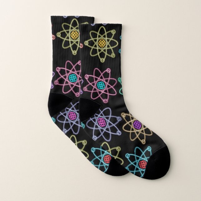 Atomic Structure Pattern Science Socks (Pair)