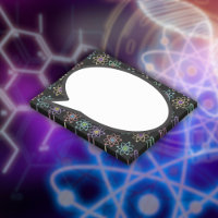 Atomic Structure Pattern Speech Bubble Science