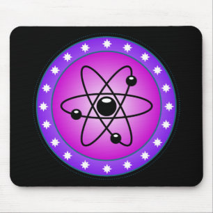 Atomic Symbol on a Pink background Mouse Pad