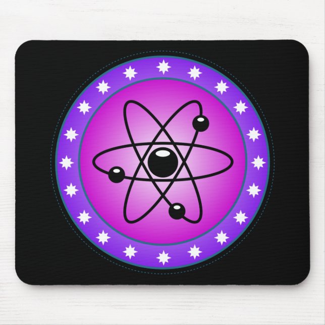 Atomic Symbol on a Pink background Mouse Pad (Front)
