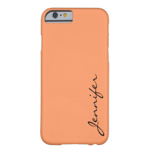Atomic tangerine colour background barely there iPhone 6 case
