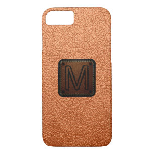 Atomic tangerine Leather Look Monogram iPhone 8/7 Case