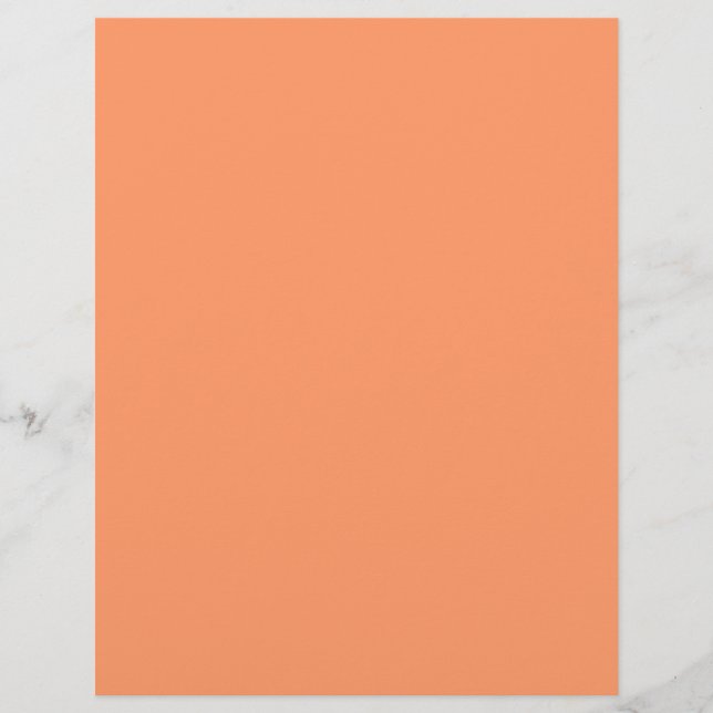 Atomic Tangerine  (solid colour)  Custom Letterhead (Front)