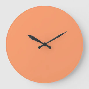 Atomic Tangerine  (solid colour)   Large Clock