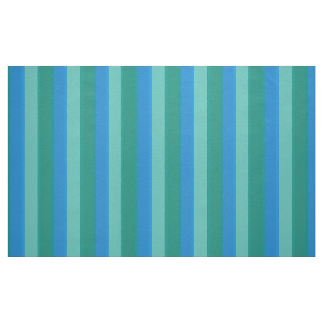 Atomic Teal and Turquoise Stripes Cotton Fabric (Fat Quarter)