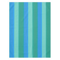 Atomic Teal & Turquoise Stripes Tablecloth