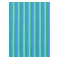 Atomic Teal & Turquoise Stripes Tablecloth