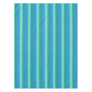 Atomic Teal & Turquoise Stripes Tablecloth