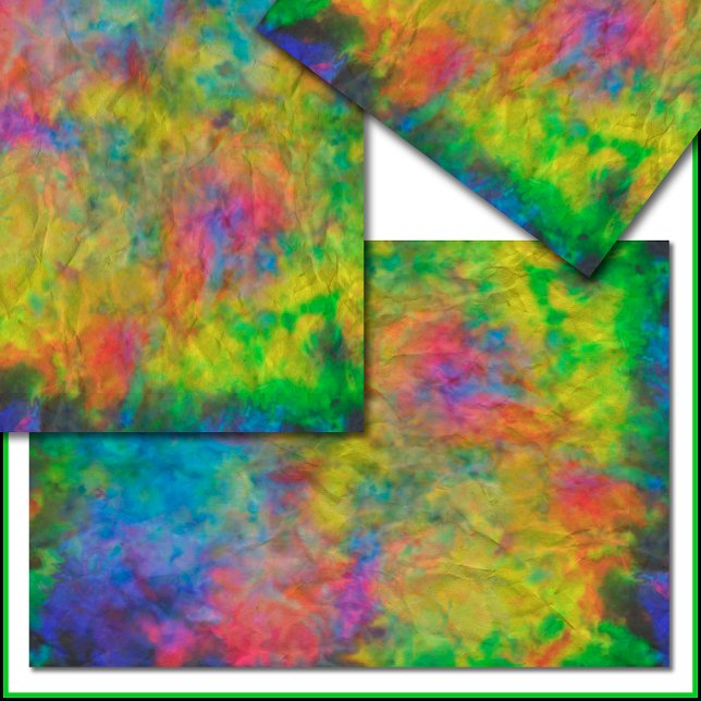 [Atomic Tie-Dye]  Psychedelic Rainbow Colours Tissue Paper (Creator Uploaded)