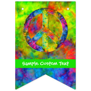 [Atomic Tie-Dye] Rainbow Colours Peace Sign Hippie