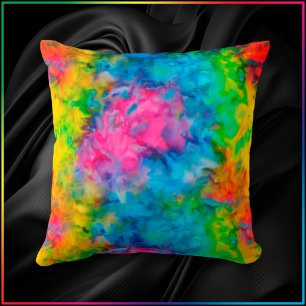 [Atomic Tie-Dye]  V2 Psychedelic Rainbow Colours Cushion