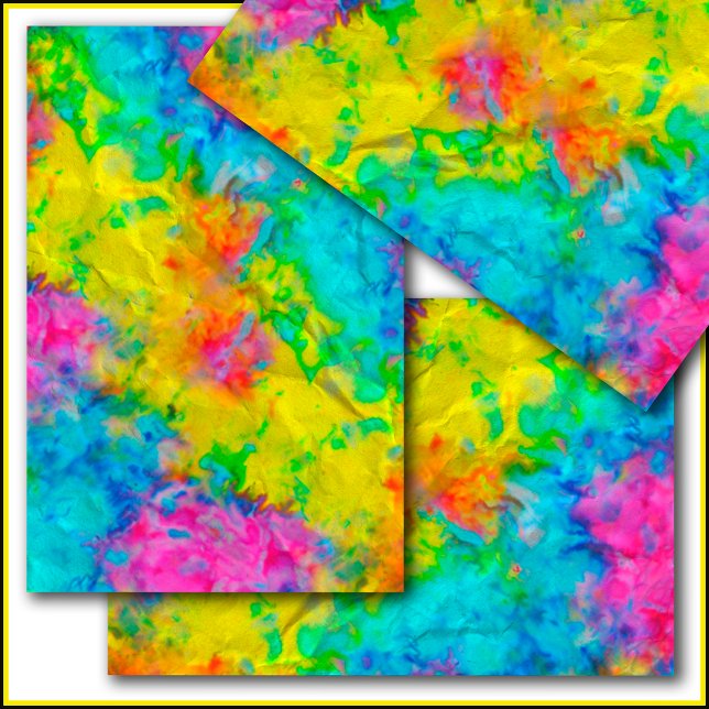 [Atomic Tie-Dye]  V2 Psychedelic Rainbow Colours Tissue Paper (Creator Uploaded)