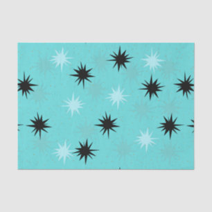 Atomic Turquoise Starbursts Tissue Paper