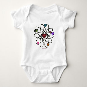 Atomic Valentine Leopard Print Hearts Baby Bodysuit