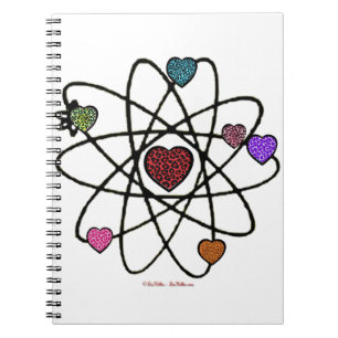 Atomic Valentine Leopard Print Hearts Notebook