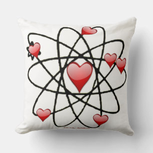 Atomic Valentine Red Hearts Cushion