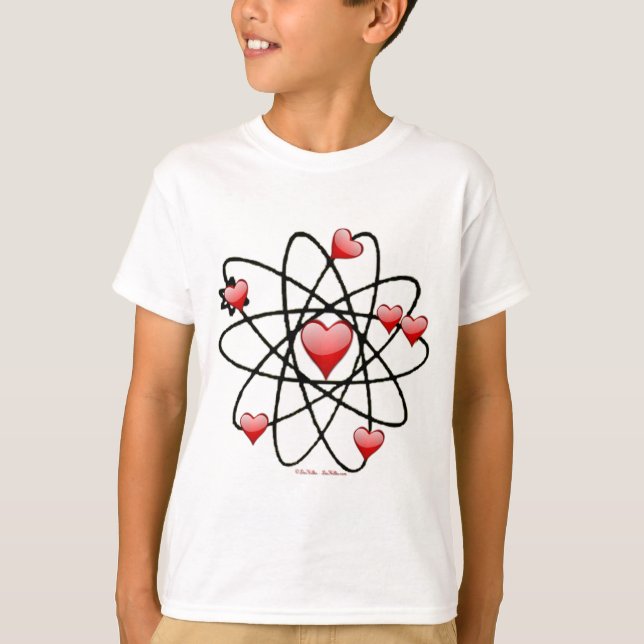 Atomic Valentine Red Hearts T-Shirt (Front)