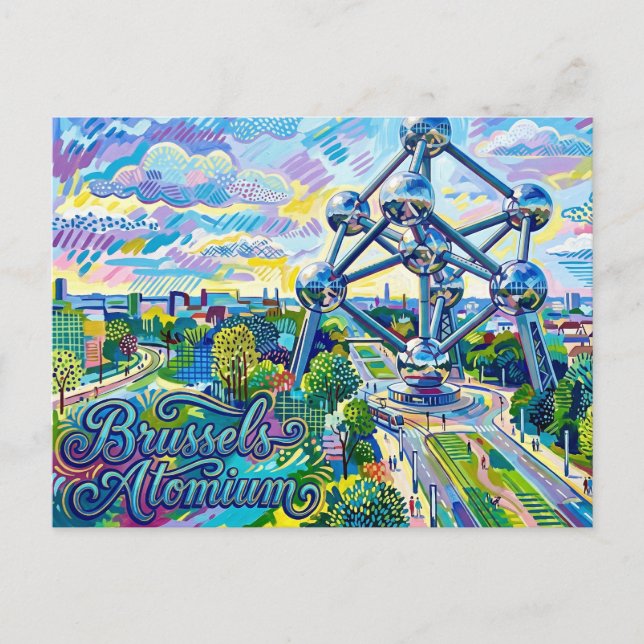 Atomium Belgium Postcard (Front)