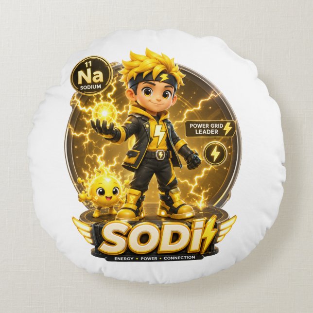ATOMIVRA Sodium Character  Round Cushion (Front)