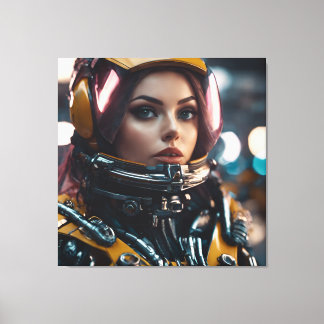 Atompunk Woman Canvas Print