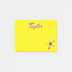 Atoms on Yellow background Post-it Notes