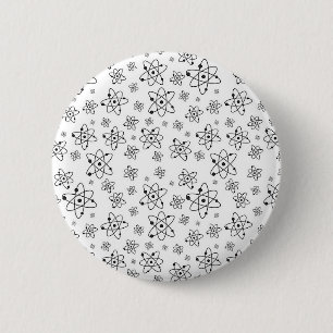 Atoms Retro Atomic Age Pattern 6 Cm Round Badge