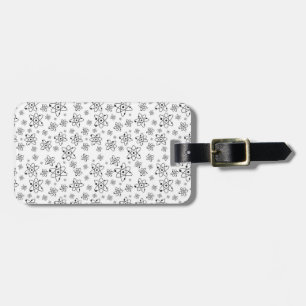 Atoms Retro Atomic Age Pattern Luggage Tag