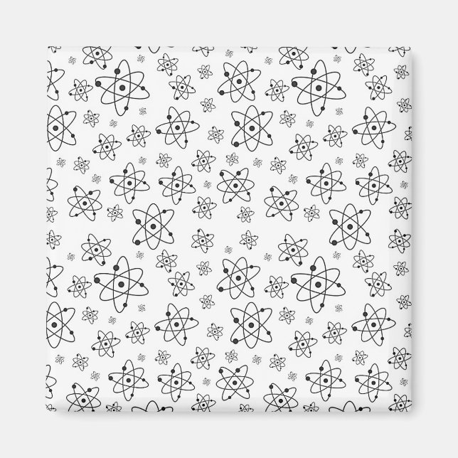 Atoms Retro Atomic Age Pattern Magnet (Front)