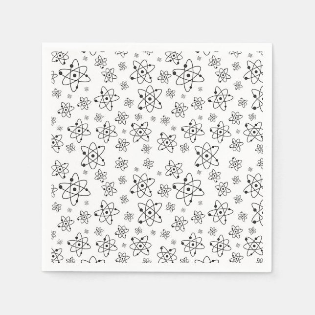 Atoms Retro Atomic Age Pattern Napkin (Front)
