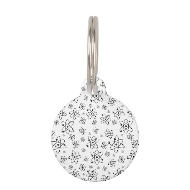 Atoms Retro Atomic Age Pattern Pet Tag (Front)