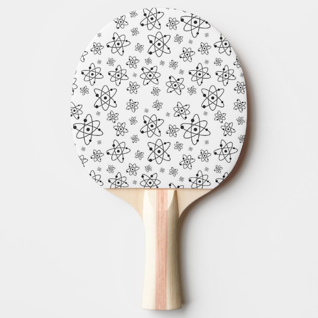 Atoms Retro Atomic Age Pattern Ping Pong Paddle (Front)