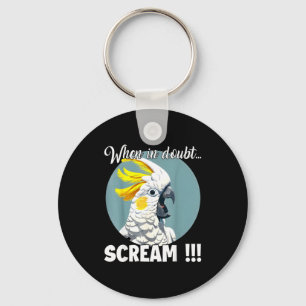 Atoo Meme T, Funny Screaming Sulphur-crested Atoo Key Ring