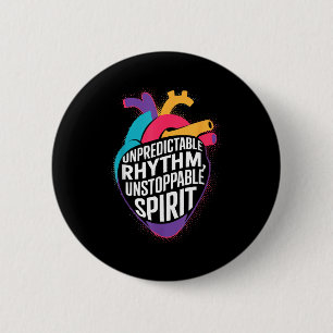 Atrial Fibrillation Medical Heart Disease Arrhythm 6 Cm Round Badge