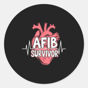 Atrial Fibrillation Medical Heart Disease Arrhythm Classic Round Sticker