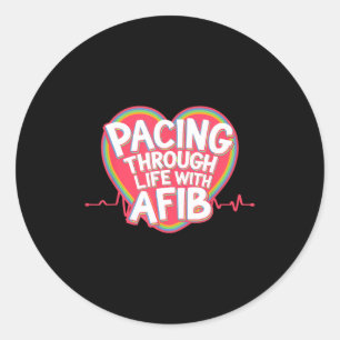 Atrial Fibrillation Medical Heart Disease Arrhythm Classic Round Sticker