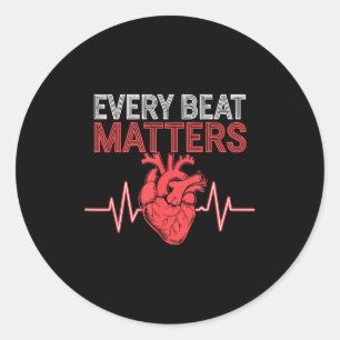 Atrial Fibrillation Medical Heart Disease Arrhythm Classic Round Sticker