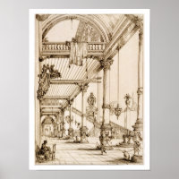 Atrium of a Palace, in Genes, from 'Art and Indust