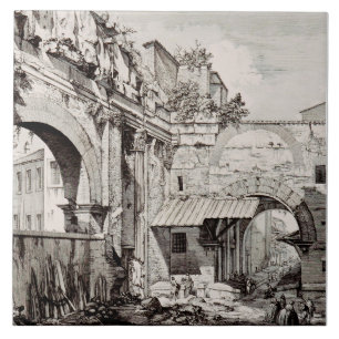 Atrium of the Portico of Octavia in Rome Ceramic Tile