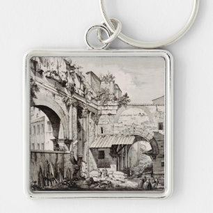 Atrium of the Portico of Octavia in Rome Key Ring