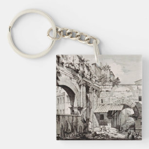 Atrium of the Portico of Octavia in Rome Key Ring