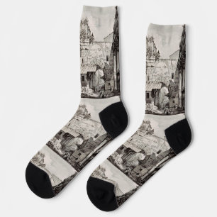 Atrium of the Portico of Octavia in Rome Socks