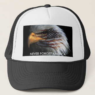 ATT987427, NEVER FORGET AMERICA TRUCKER HAT