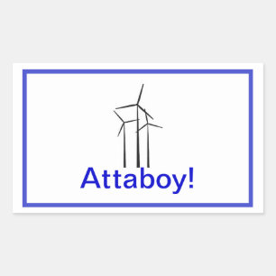 Atta Boy Wind Turbine Rectangular Sticker