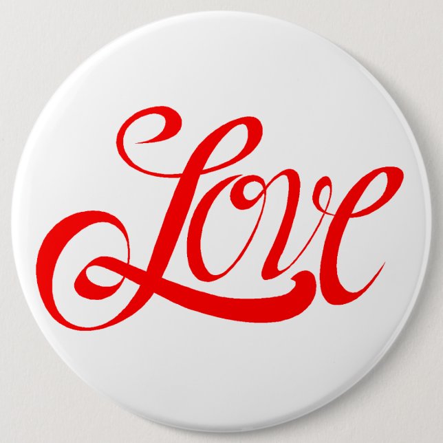attached to love 6 cm round badge (Front)